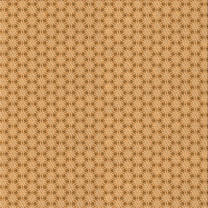 Round Patterned Orange Rug, pat382org