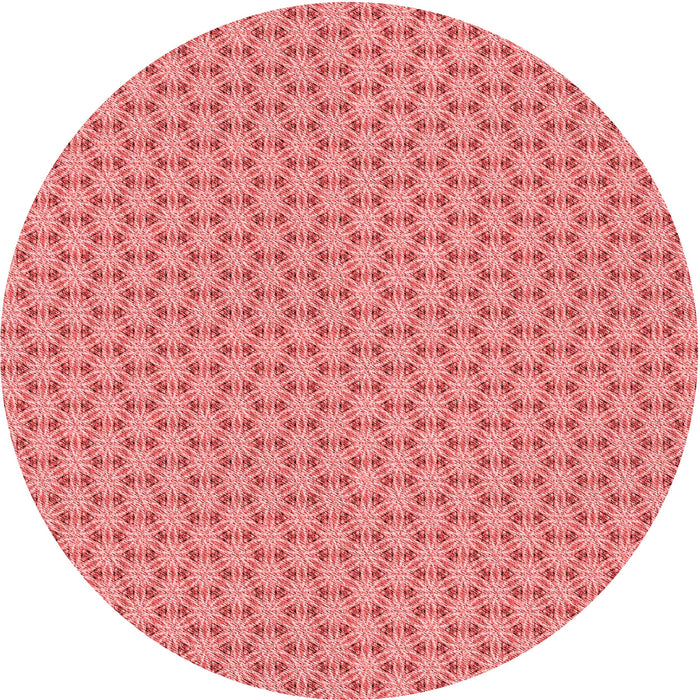 Square Patterned Light Salmon Pink Rug, pat382rd
