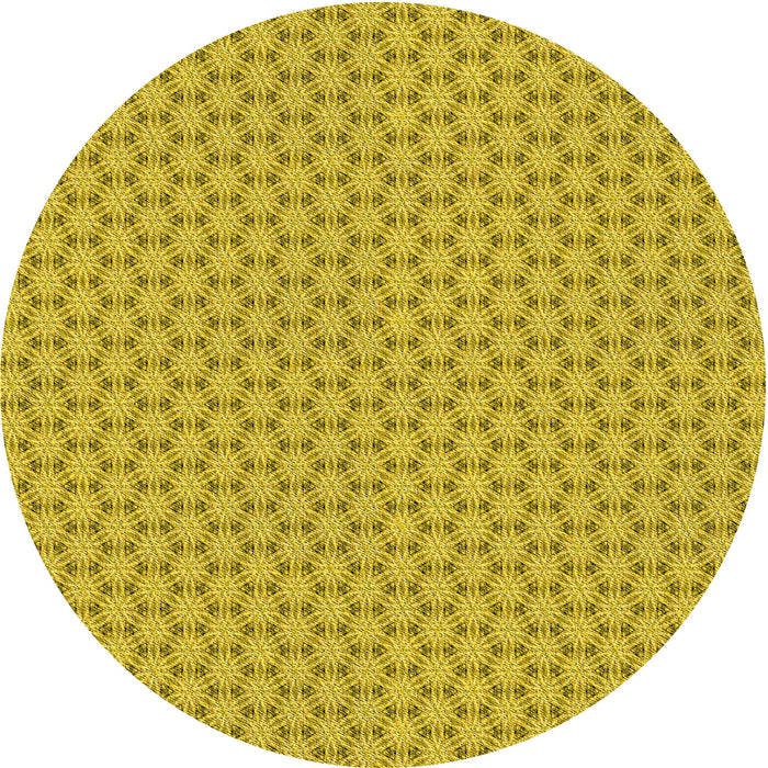 Square Patterned Dark Golden Brown Rug, pat382yw