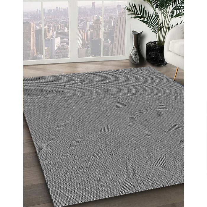 Patterned Ash Gray Rug in Family Room, pat3821gry