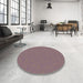 Round Patterned Purple Novelty Rug in a Office, pat3821