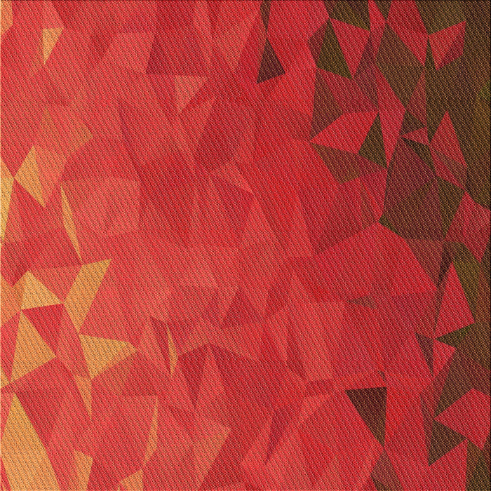 Round Patterned Red Rug, pat3822org