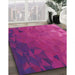 Machine Washable Transitional Deep Pink Rug in a Family Room, wshpat3822pur