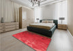 Patterned Red Rug in a Bedroom, pat3822rd