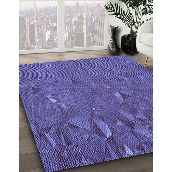 Patterned Amethyst Purple Rug in Family Room, pat3823blu