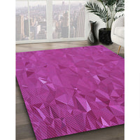 Patterned Fuchsia Magenta Purple Rug, pat3823pur