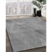 Machine Washable Transitional Dark Gray Rug in a Family Room, wshpat3824gry