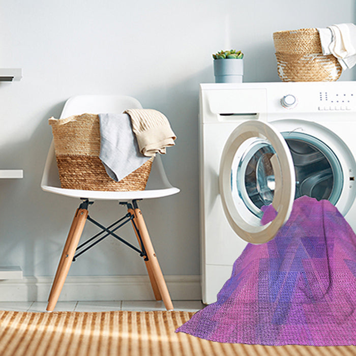 Machine Washable Transitional Purple Rug in a Washing Machine, wshpat3824pur