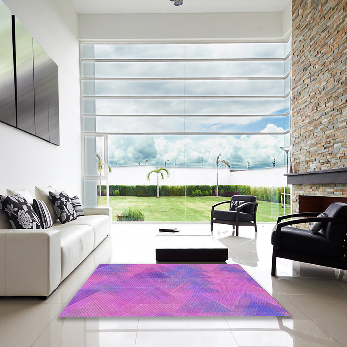 Machine Washable Transitional Purple Rug in a Kitchen, wshpat3824pur