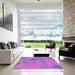 Machine Washable Transitional Purple Rug in a Kitchen, wshpat3824pur