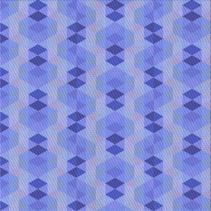 Round Patterned Denim Blue Rug, pat3825blu