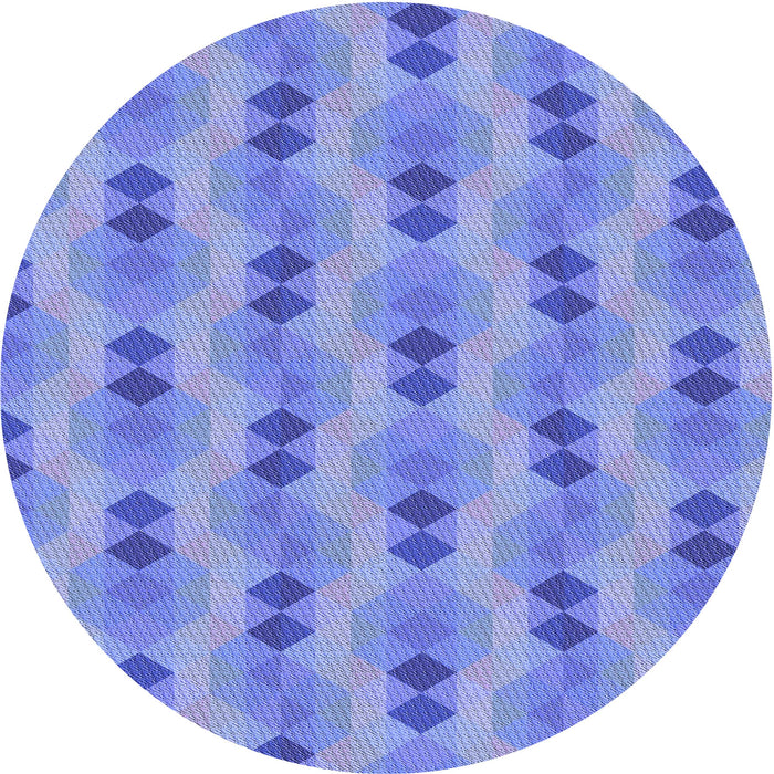 Square Patterned Denim Blue Rug, pat3825blu