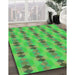Patterned Green Rug in Family Room, pat3825grn