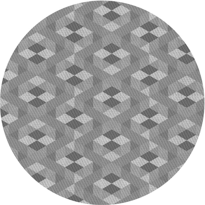 Square Patterned Cloud Gray Rug, pat3825gry