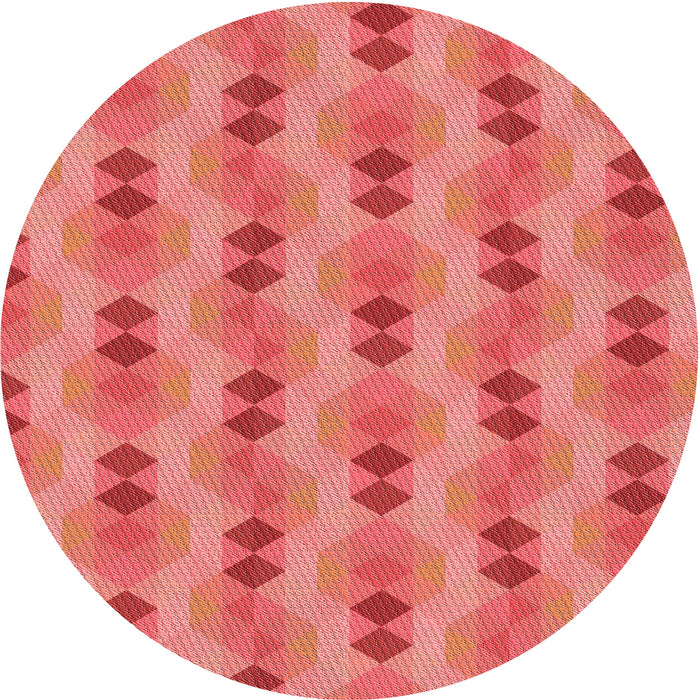 Square Patterned Orange Rug, pat3825rd