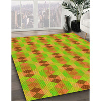 Patterned Green Rug, pat3825yw