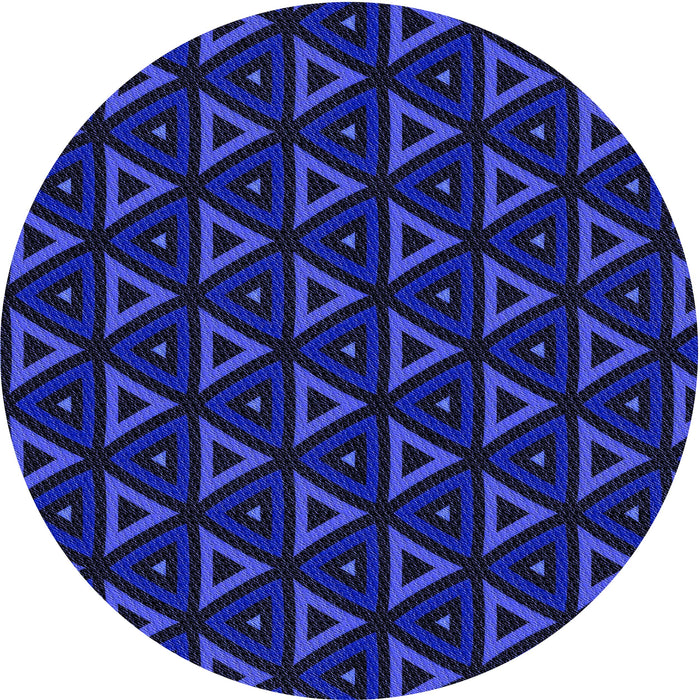 Square Patterned Sapphire Blue Rug, pat3826blu