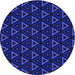 Square Patterned Sapphire Blue Rug, pat3826blu