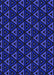 Machine Washable Transitional Sapphire Blue Rug, wshpat3826blu