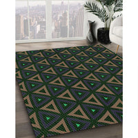 Patterned Midnight Gray Rug, pat3826grn