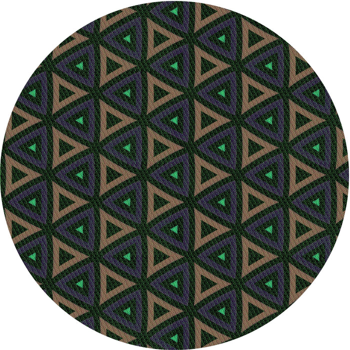 Square Patterned Midnight Gray Rug, pat3826grn