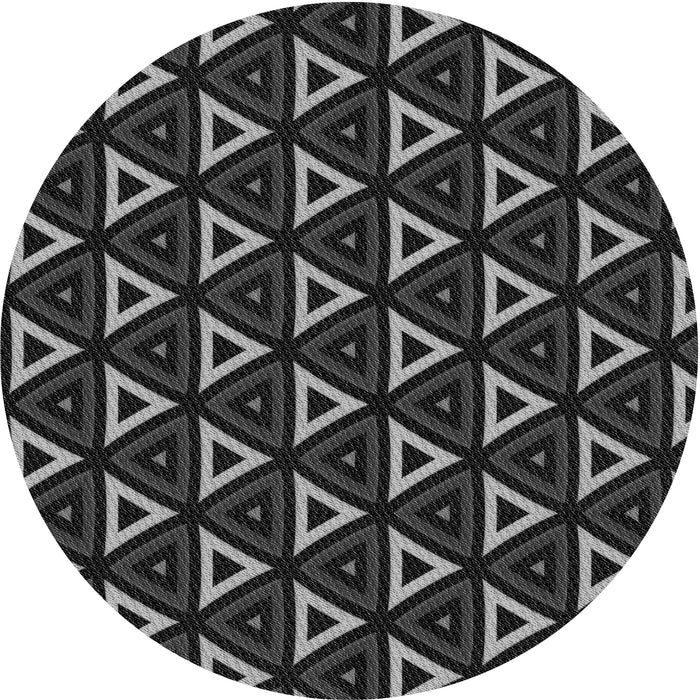 Square Patterned Platinum Gray Rug, pat3826gry