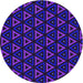 Square Patterned Bright Purple Rug, pat3826pur