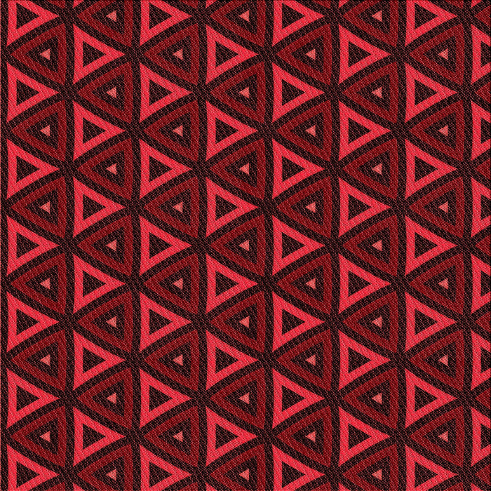 Round Patterned Deep Red Rug, pat3826rd