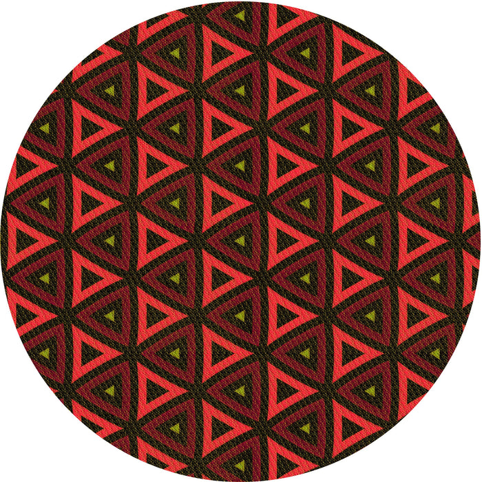 Square Machine Washable Transitional Cranberry Red Rug in a Living Room, wshpat3826yw