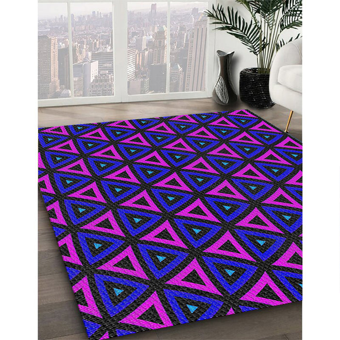 Machine Washable Transitional Bright Purple Rug in a Family Room, wshpat3826