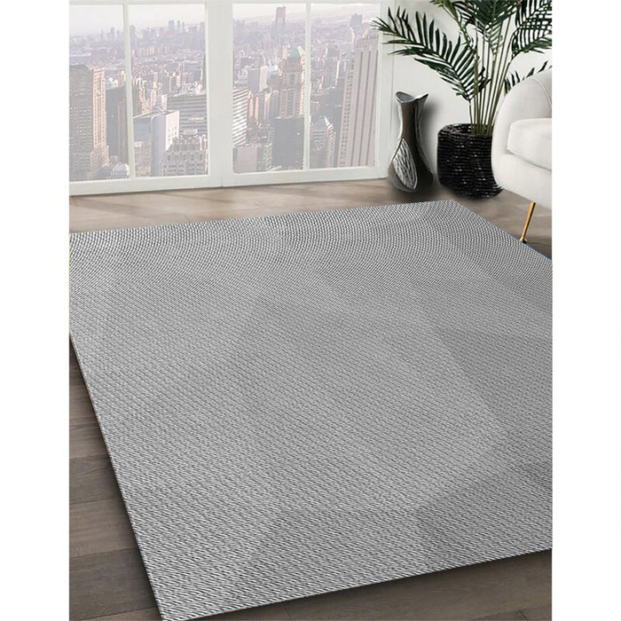 Patterned Cloud Gray Rug in Family Room, pat3827gry