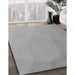 Machine Washable Transitional Cloud Gray Rug in a Family Room, wshpat3827gry