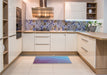 Patterned Crystal Blue Rug in a Kitchen, pat3827lblu