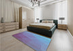 Patterned Crystal Blue Rug in a Bedroom, pat3827lblu