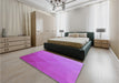 Patterned Fuchsia Magenta Purple Rug in a Bedroom, pat3827pur