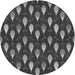 Square Patterned Charcoal Black Rug, pat3828gry