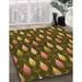 Patterned Bakers Brown Rug in Family Room, pat3828org