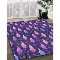 Patterned Medium Purple Rug, pat3828pur