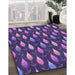 Patterned Medium Purple Rug in Family Room, pat3828pur