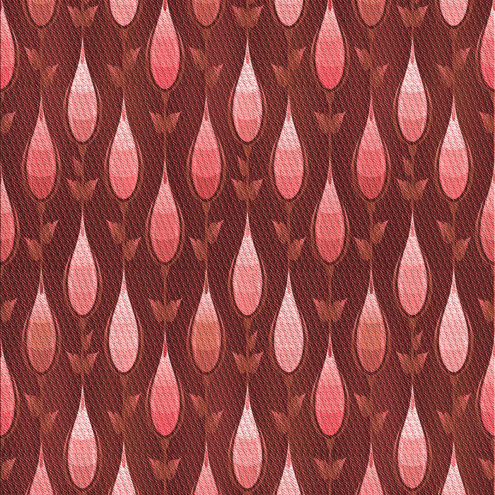 Patterned Cranberry Red Rug, pat3828rd