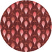 Square Machine Washable Transitional Cranberry Red Rug in a Living Room, wshpat3828rd