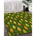 Patterned Pistachio Green Rug in Family Room, pat3828yw