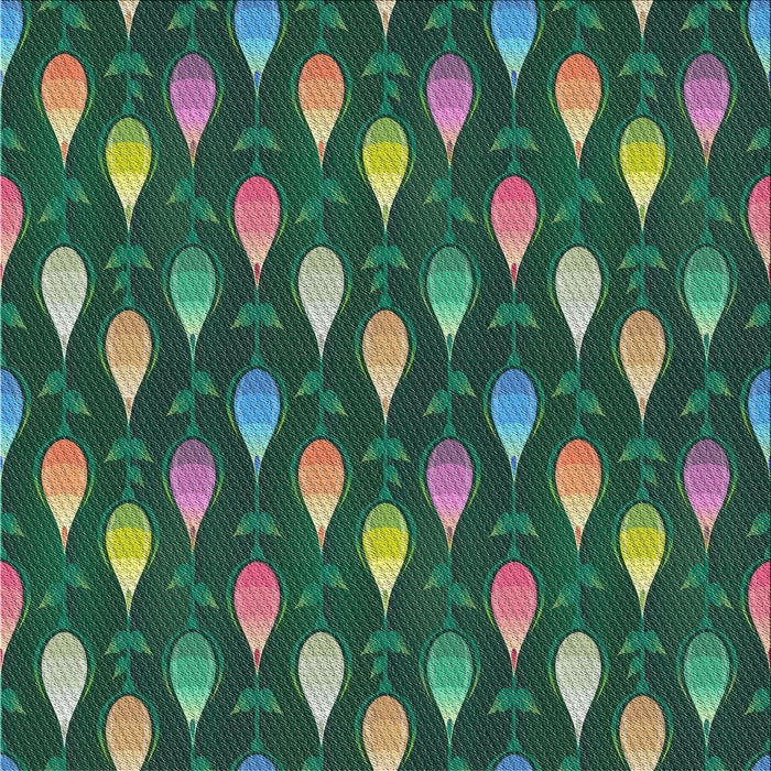 Square Patterned Green Novelty Rug, pat3828