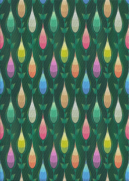 Patterned Green Novelty Rug, pat3828