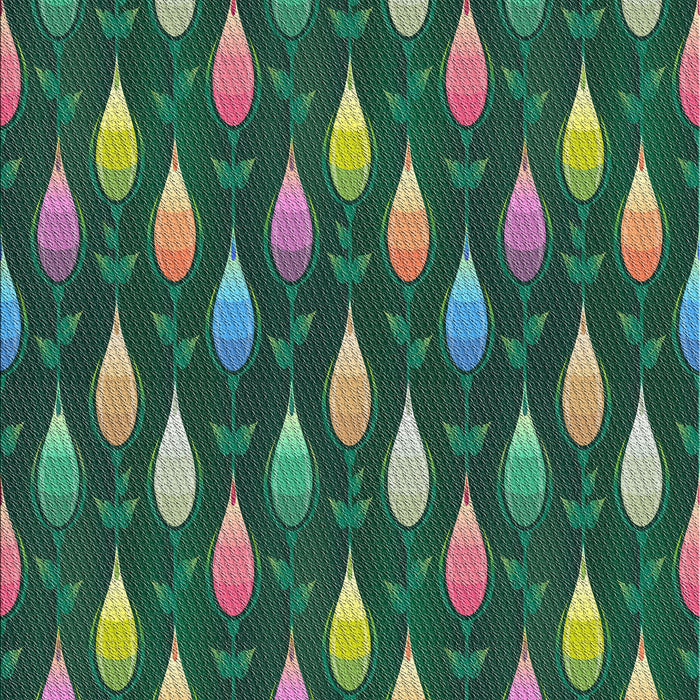 Patterned Green Novelty Rug, pat3828