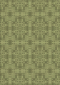 Machine Washable Transitional Green Rug, wshpat3829brn