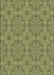 Machine Washable Transitional Green Rug, wshpat3829brn