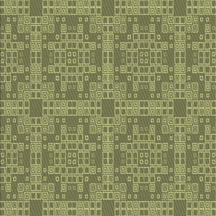 Machine Washable Transitional Green Rug, wshpat3829brn