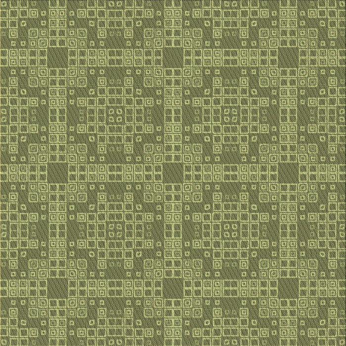 Round Patterned Green Rug, pat3829brn
