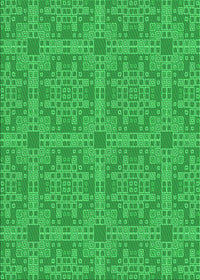 Machine Washable Transitional Neon Green Rug, wshpat3829grn